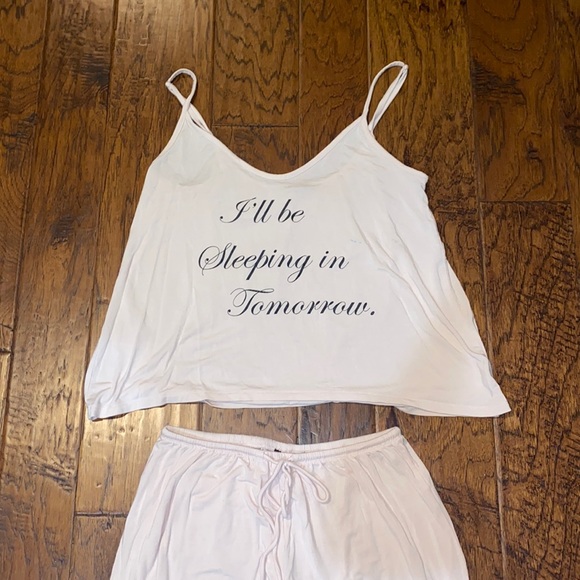 Wildfox long pajama set pink pink size small - Picture 1 of 10